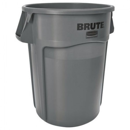 Poubelle à couvercle basculant - 26 gal (100 L) - grise et noire