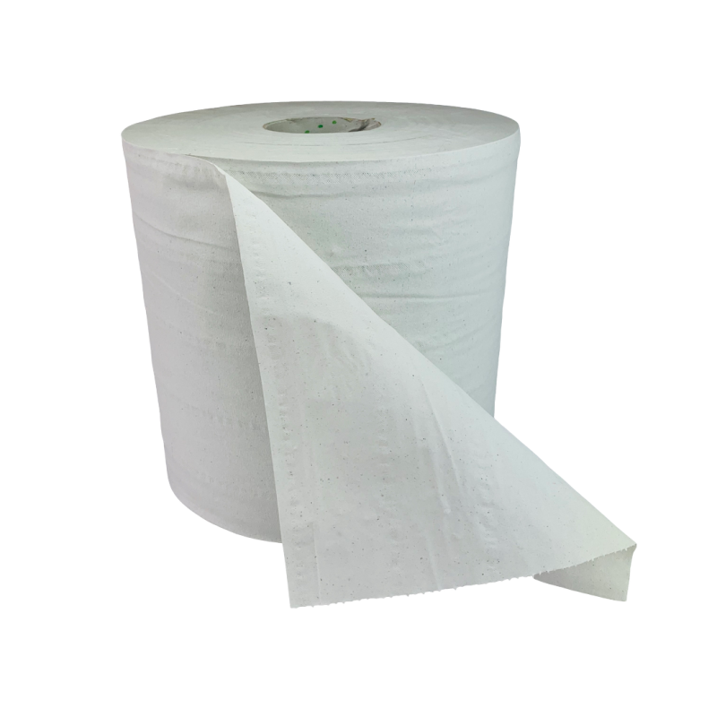 Bobines d'essuyage 2000 formats (2x1000) blanche économique papier lisse.