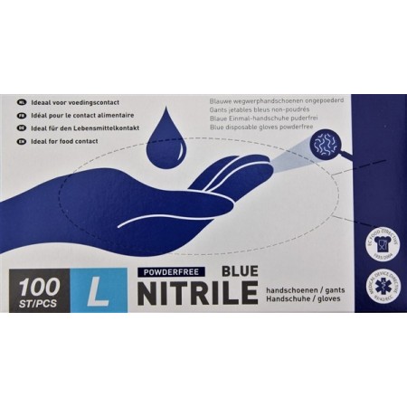 Gants jetables Nitrile bleu 5900 poudré AQL15(100 gts) - COVERGUARD -  MisterMateriaux