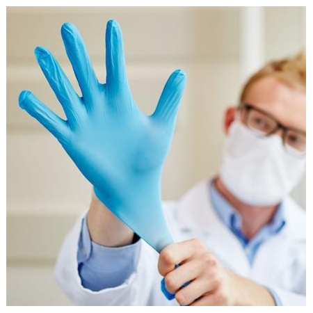 Gants jetables nitrile 100 XL bleu