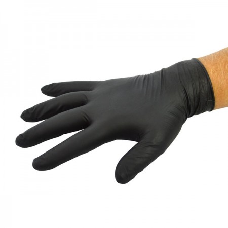 Gants d'atelier orange Nitrile haute résistance - Boîte de 25