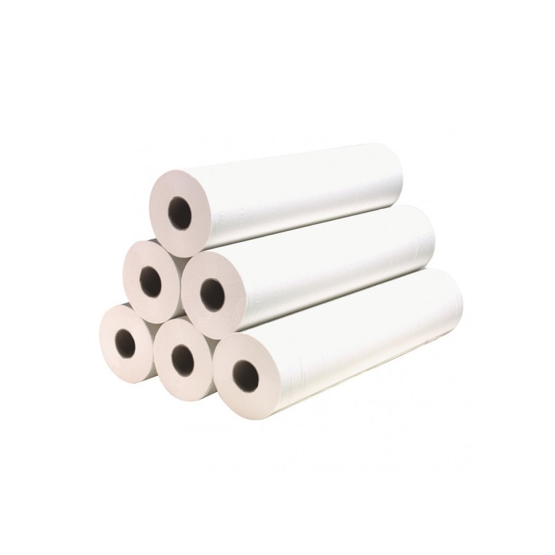 Rouleau Drap D'examen Jetable Papier Gaufré Blanc Largeur 70 Cm