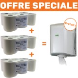 Pack Essuie-Tout+ : 3 lots de 6 bobines d'essuie-tout + 1 distributeur offert