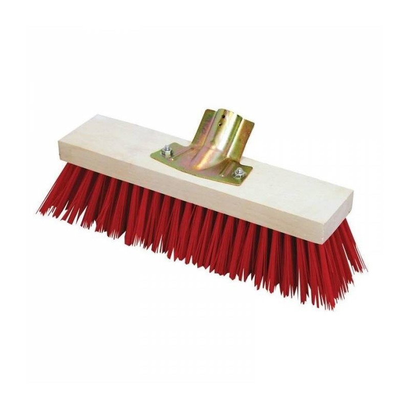 Balai cantonnier coco 60 cm rouge avec douille