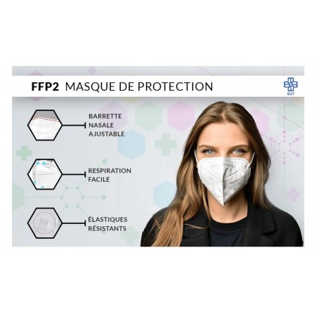 Masque de protection FITEOR, vapeurs et solvants, préfiltre FFP2.