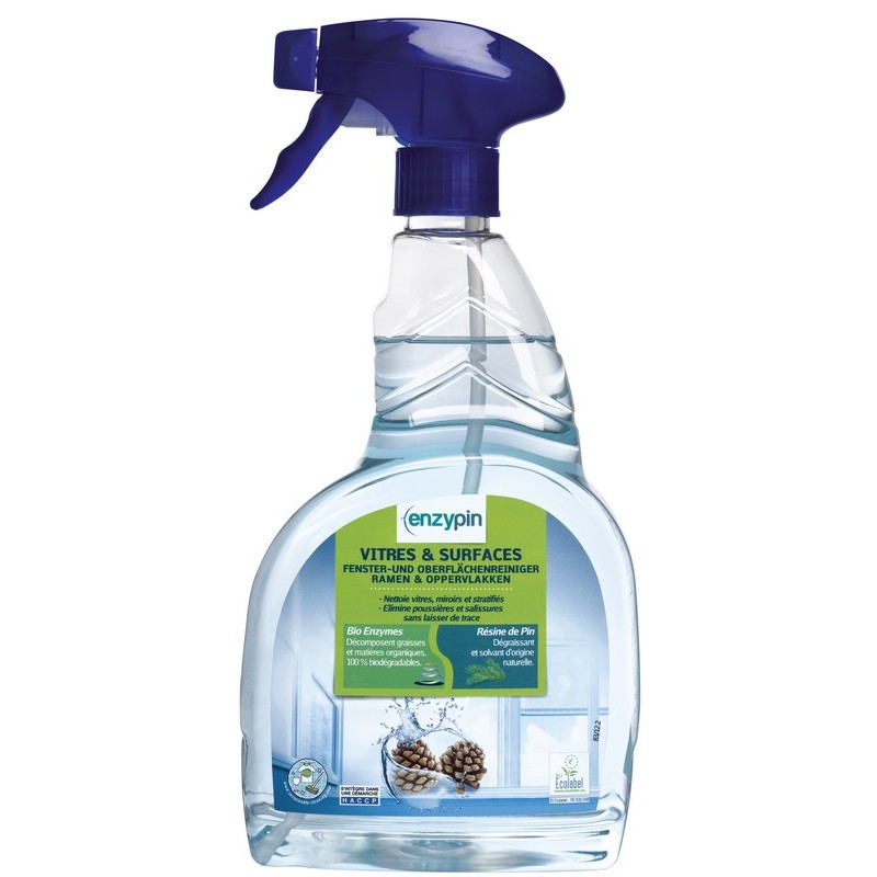 enzypin vitre et surfaces modernes ecolabel spray 750 ml