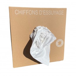 Chiffon coton blanc drap...