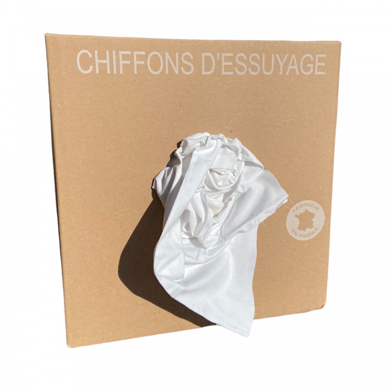 Chiffons d'essuyage absorbants 100% coton sac 1kg issus blanchisserie