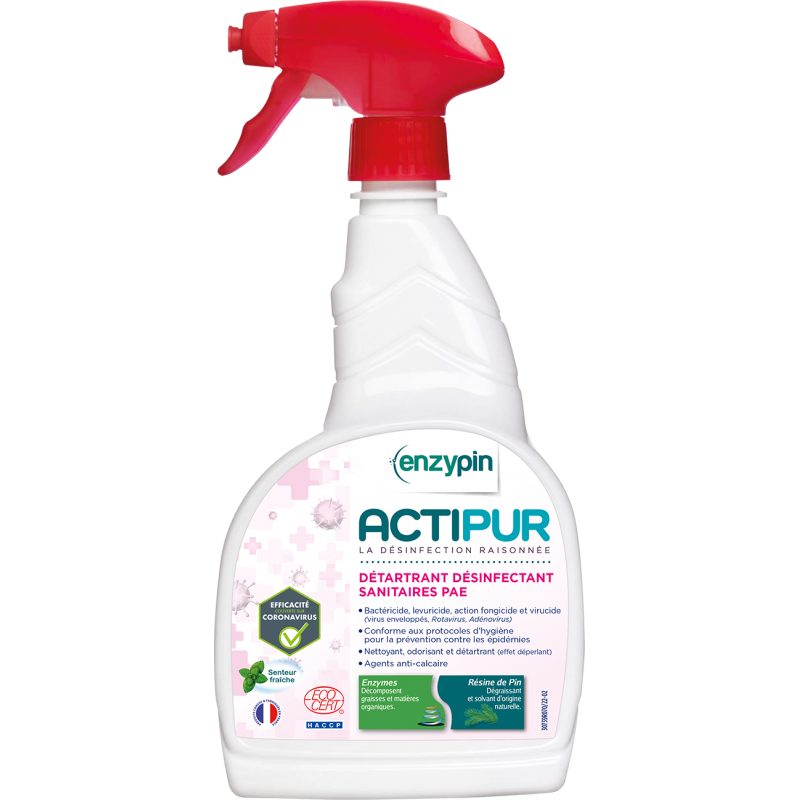 Enzypin détartrant désinfectant virucide ecolabel spray 750 ml