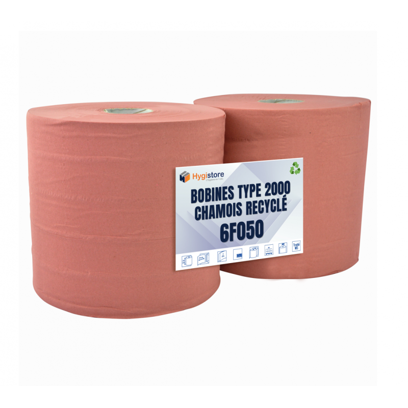 Lot de 2 bobines chamois recyclé type 2000