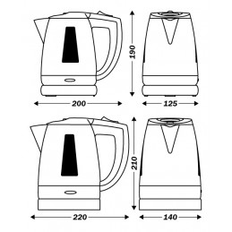 Dimensions bouilloire eco