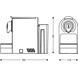 Dimensions machine à café à capsule nespresso