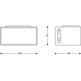 Dimensions de la station de réveil avec chargeur à induction