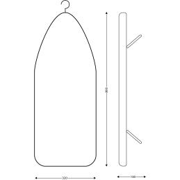 Dimensions mini planche à repasser