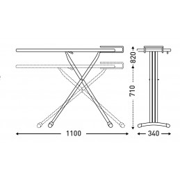 vhbw Housse de table de repassage remplacement pour Laurastar 5607804785,  MyCover pour planche à repasser gris /