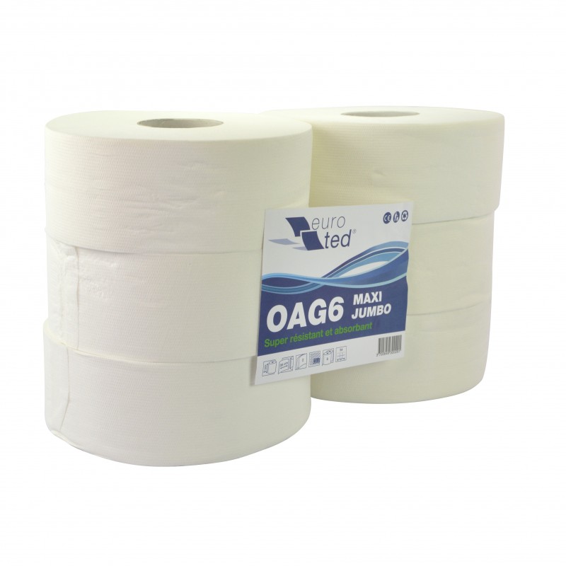 Papier hygiénique maxi jumbo 2 plis micro-gaufré type 400 mètres - Hygistore