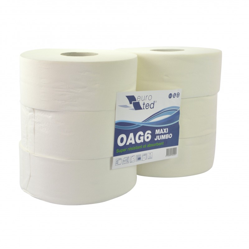 Papier toilette hygiénique Mini Jumbo - Lot de 12 rouleaux