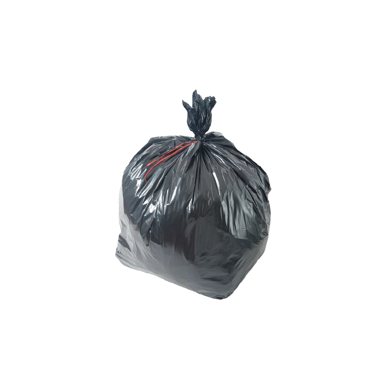 Sac-poubelle 50 L noir standard avec lien à nouer - Thouy