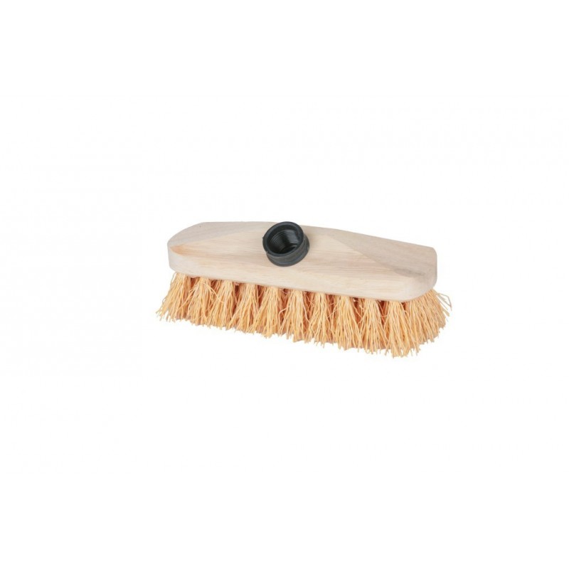 Balai Brosse Lave-Pont 22 cm en chiendent | Manche Bois 1,25 m | Monture  Bois | pour Laver récurer ponts terrasses carrelages sols Tapis | Douille