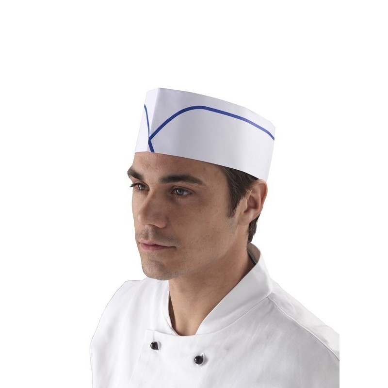 Calot en papier blanc pour la cuisine en boîte de 100