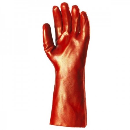 Gant PVC rouge enduit 36 cm