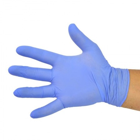 Gants Jetables en Nitrile Noir Sans Poudre Sans Latex Anti-allergie boite  100p.