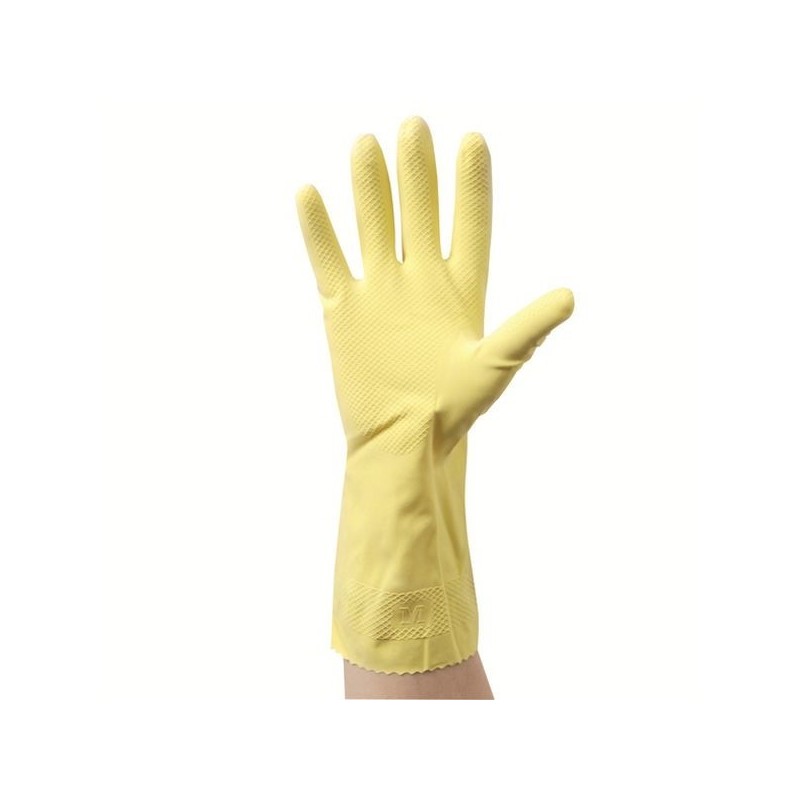 Gant de ménage rose avec fleur - moyen - gants de luxe en latex - cadeau  fête des